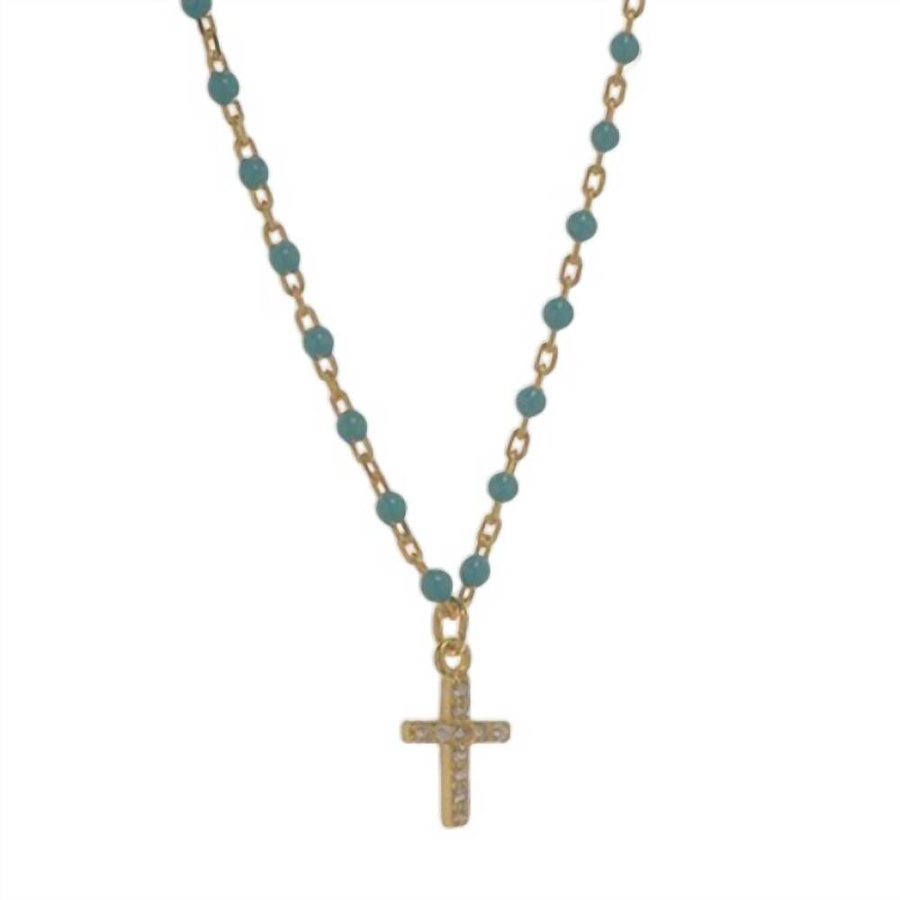 NEW ANUJA TOLIA women's cross my heart necklace in gold